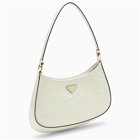 prada white cleo|Prada Cleo Bag: Sizing, Styling and Care Guide .